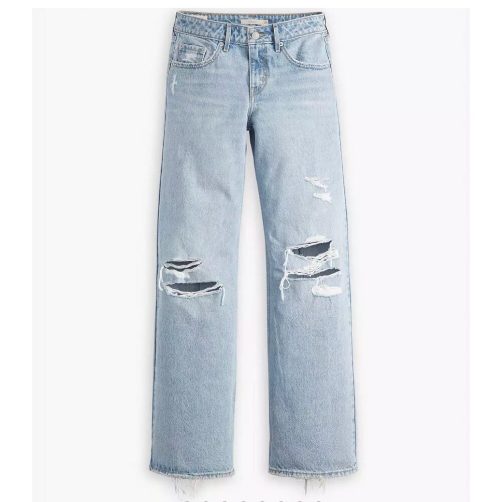 New Levi’s 29x30 Premium Low Loose Women's Jeans Probably OK Light Wash - Picture 6 of 6